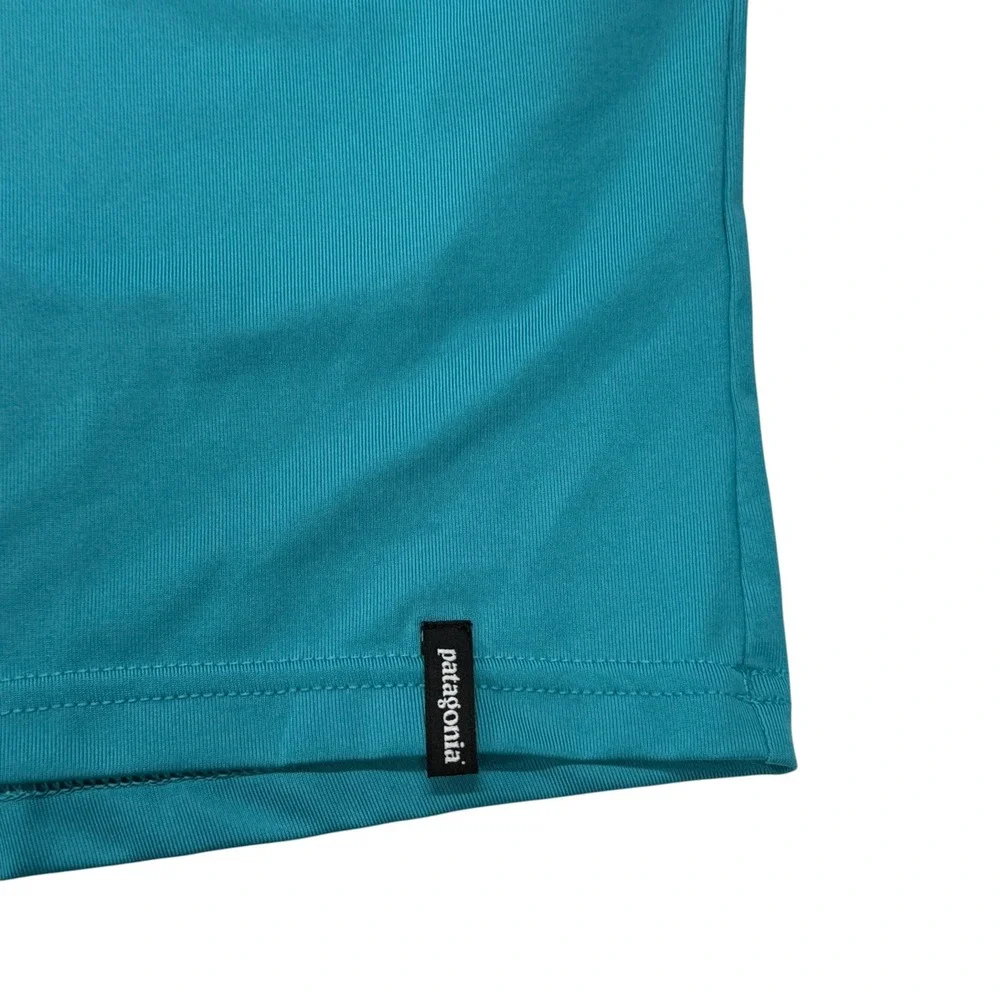Patagonia Kids Capilene Silkweight Graphic Tee Large 12 Blue Waves 62380